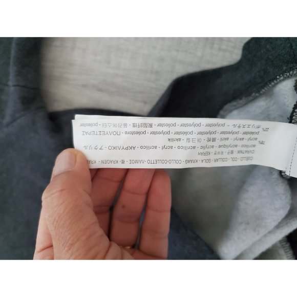 Zara Mens M Sweater Pullover sweatshirt Quarter zip Fleece Neck faux fur - Picture 8 of 8